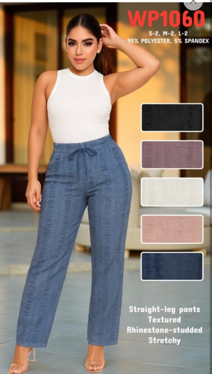 High waist denim pants