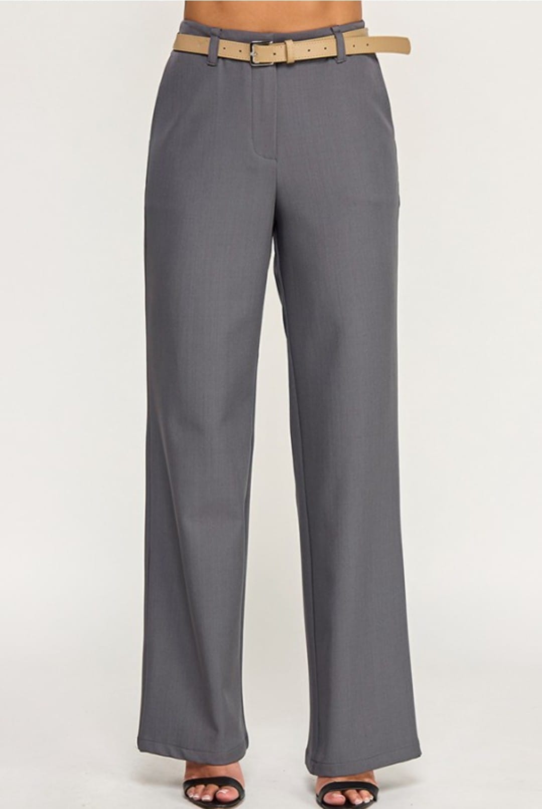 High weist belt pants