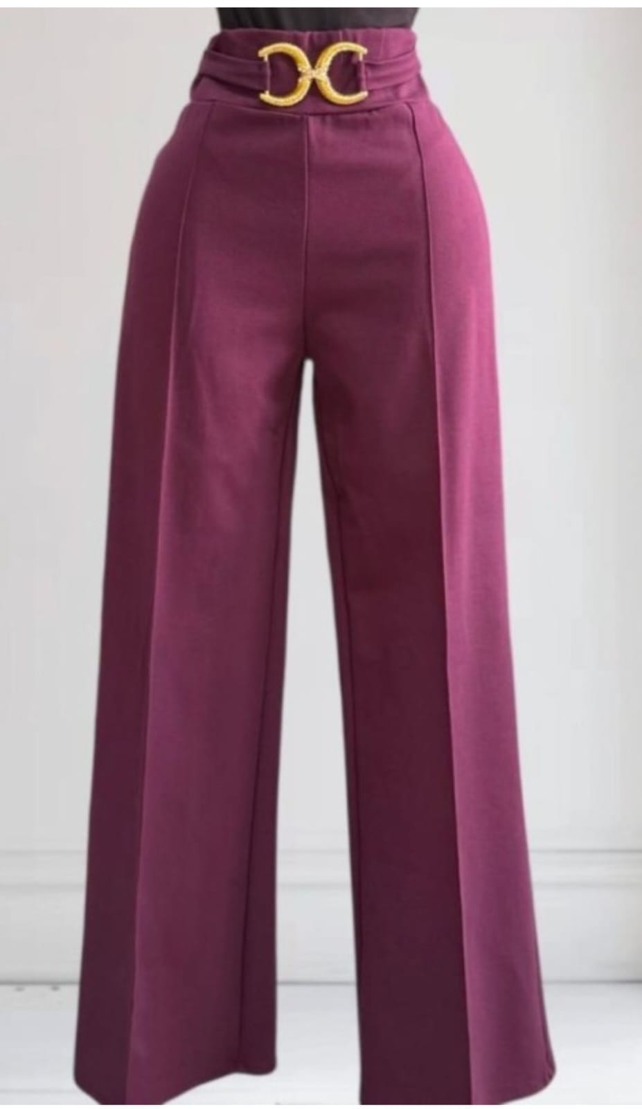 High waist Gold belt detail