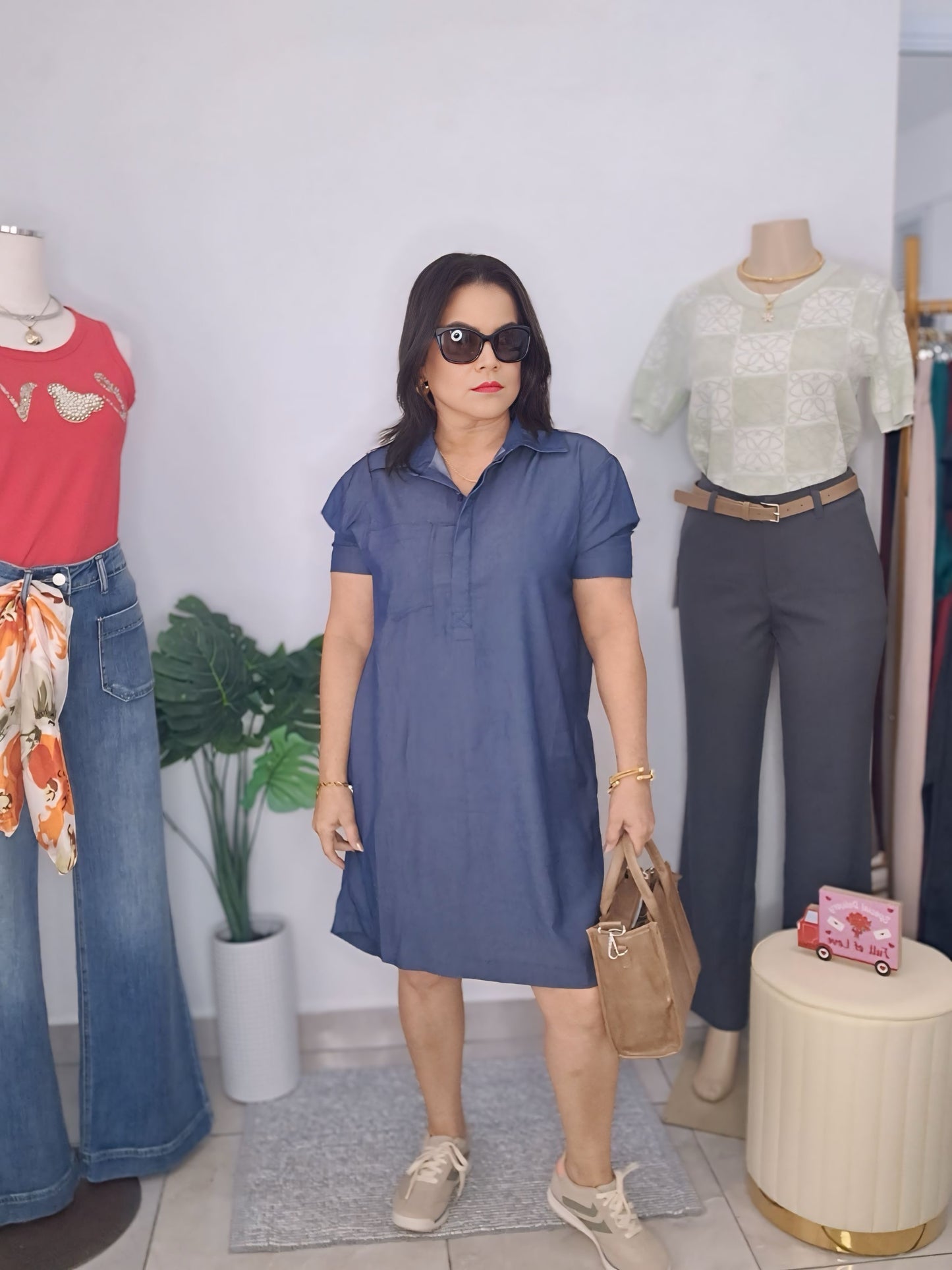Shirt dress blue