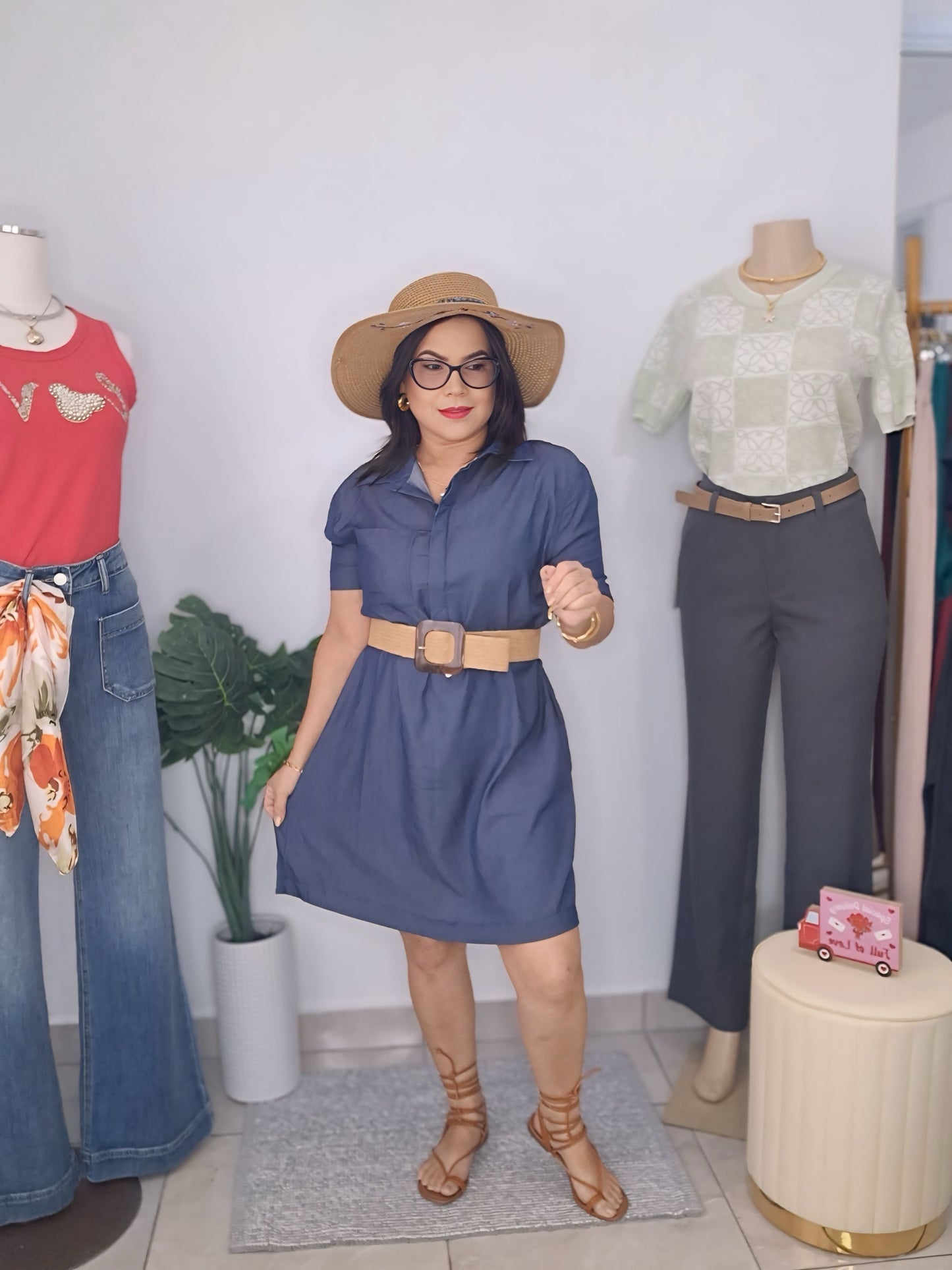 Shirt dress blue