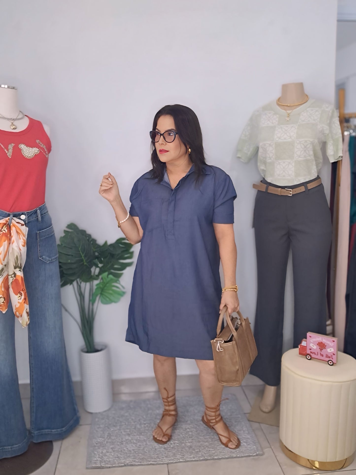 Shirt dress blue