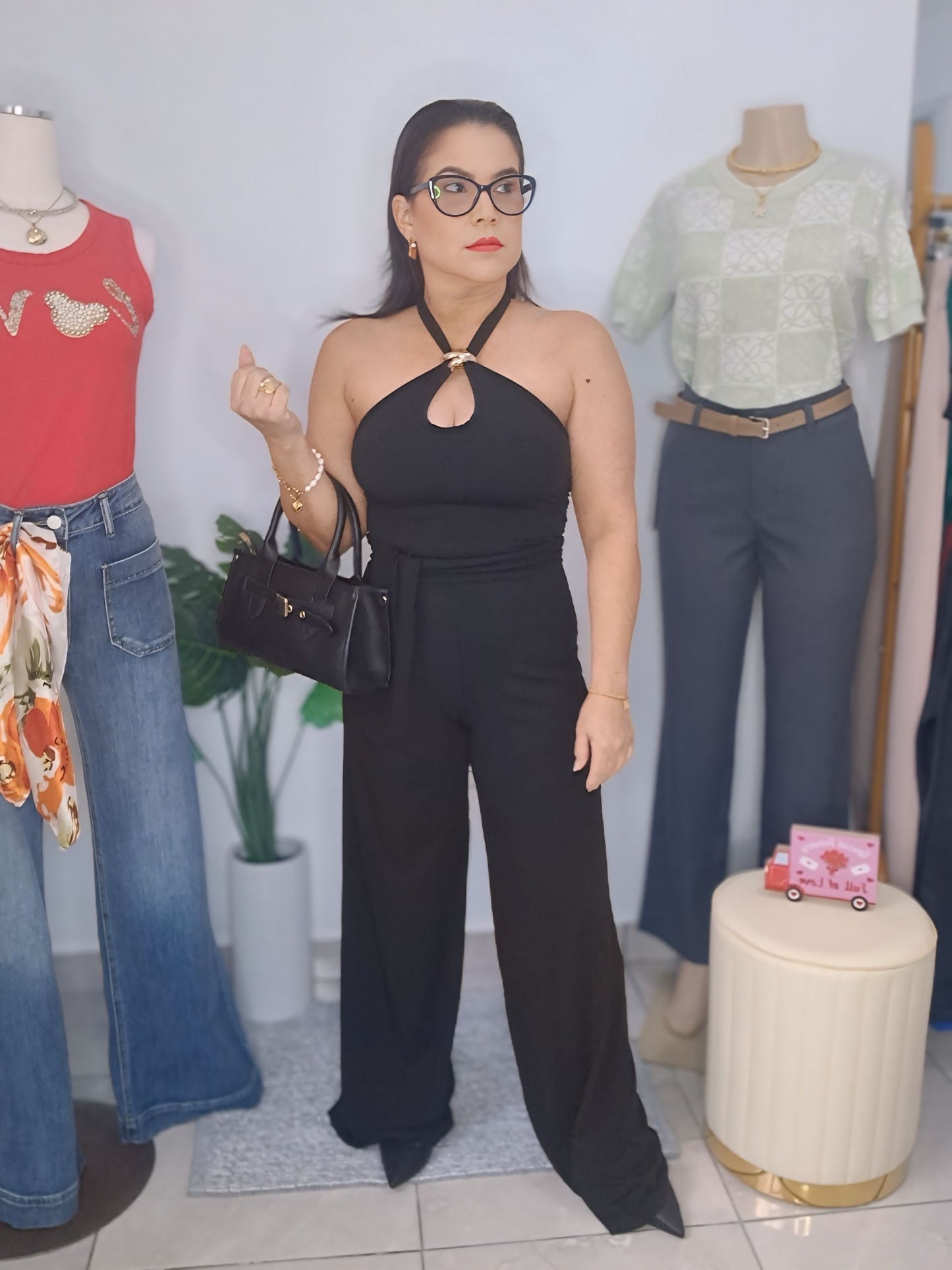 Back halter neck set