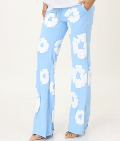Flower high waist pant