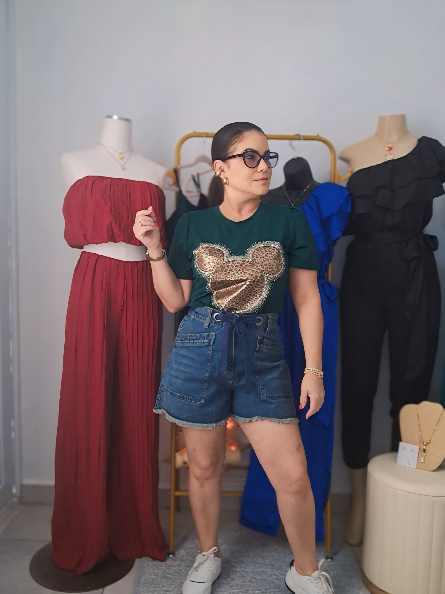 Disney gold detail top