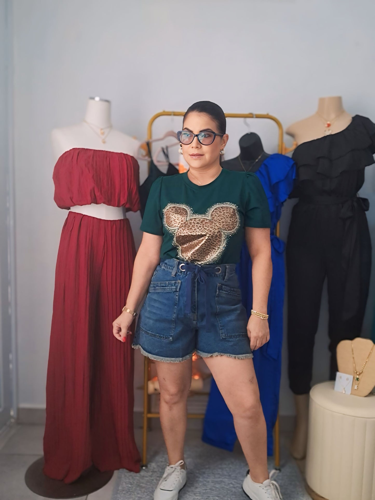 Disney gold detail top