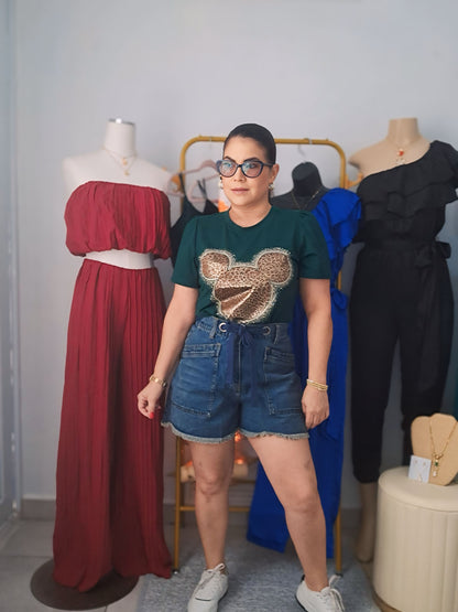 Disney gold detail top