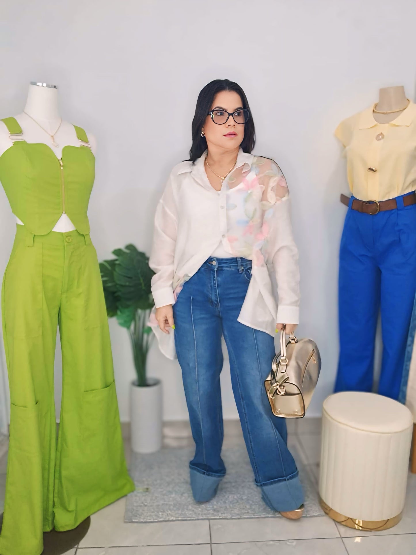 HIGH RISE WIDE LEG JEANS