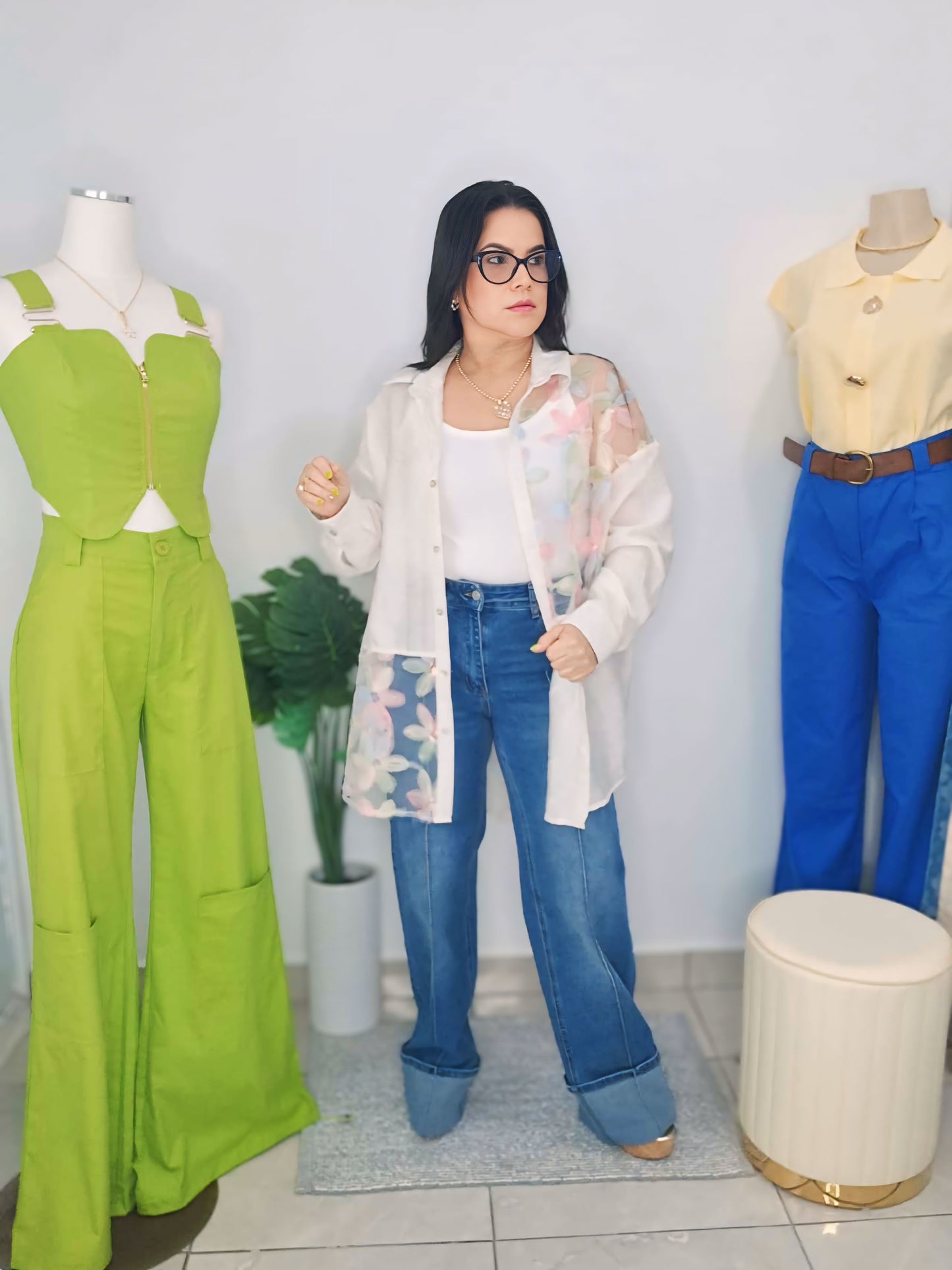 HIGH RISE WIDE LEG JEANS