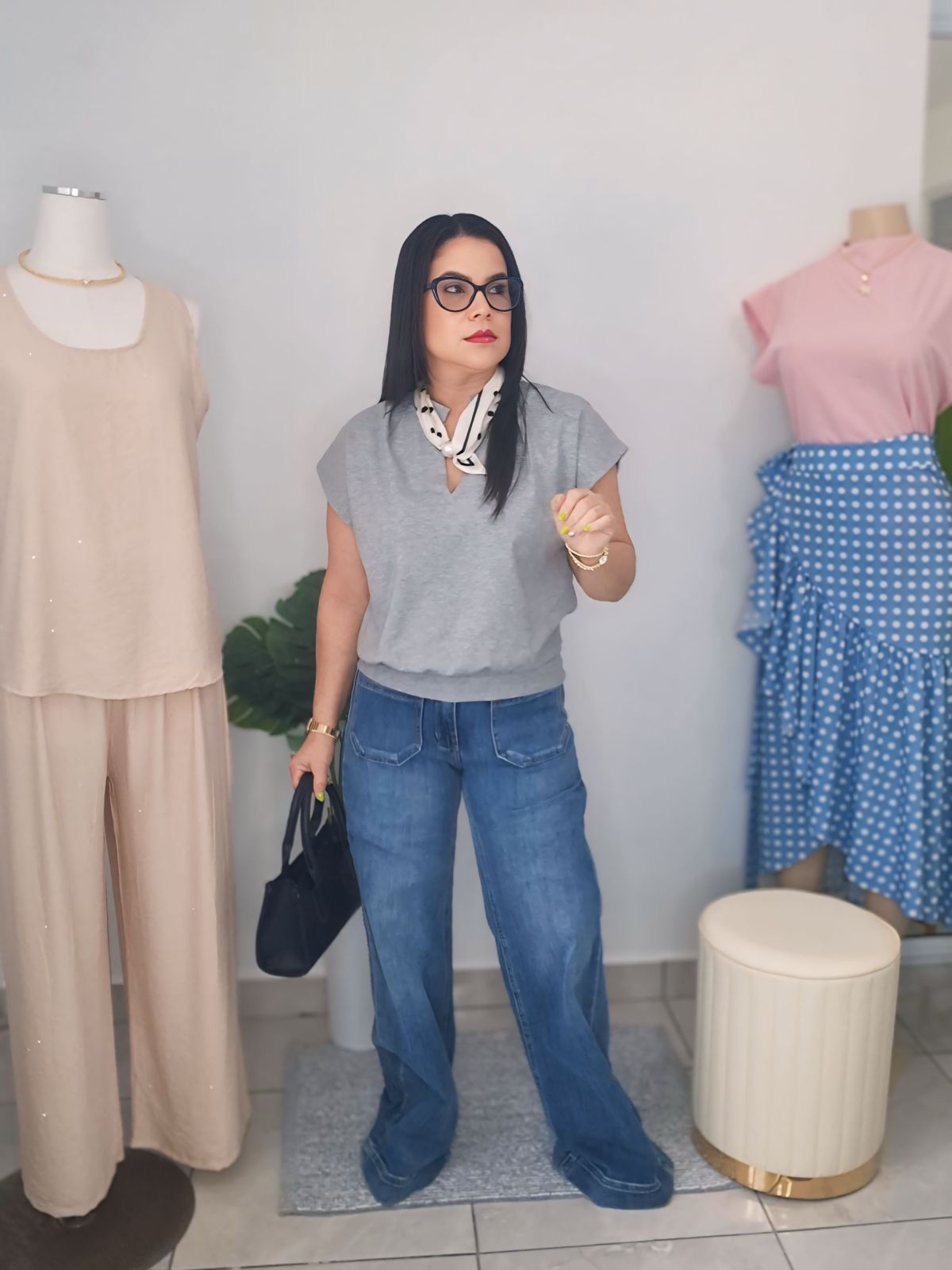 Top basic con pañuelo