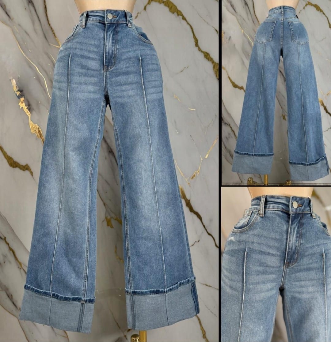 HIGH RISE WIDE LEG JEANS