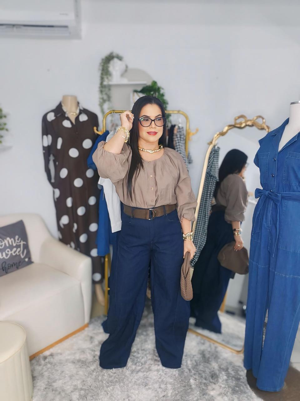 Denim Wide Leg Navy