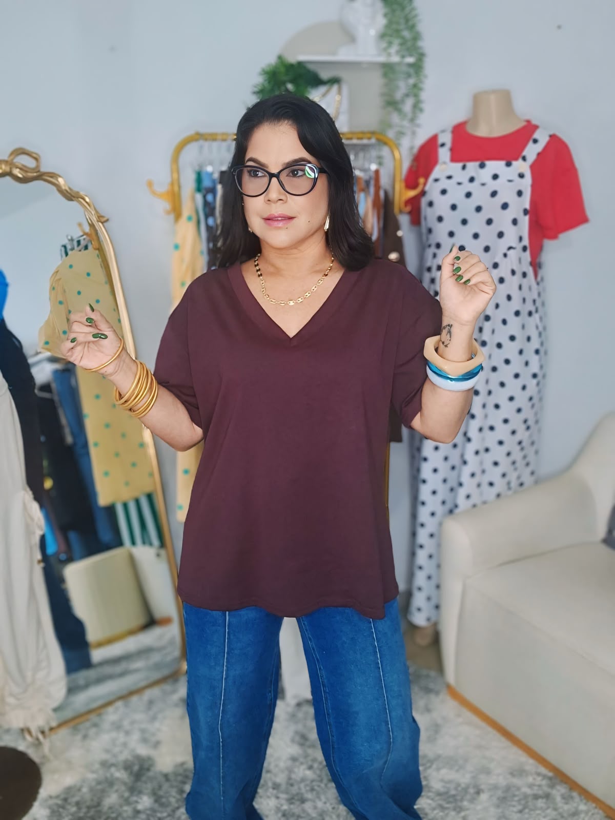 Top burgundy over size