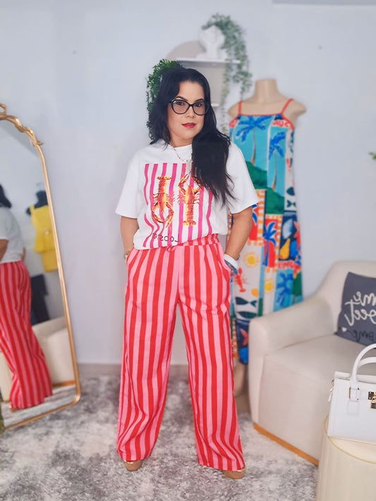 Pink Stripe Pants