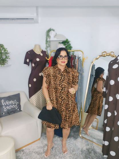 Vestido Camisero Leopard Chic