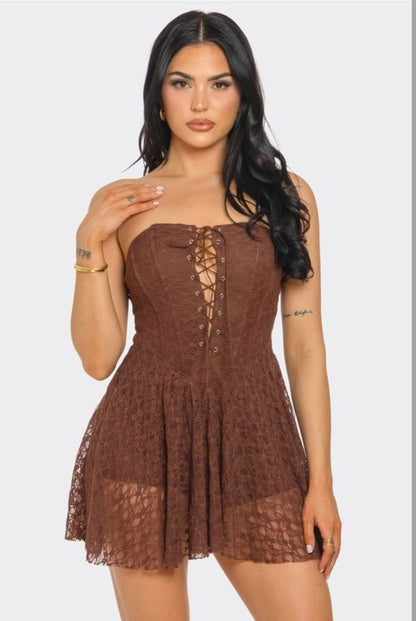 Lace mini dress