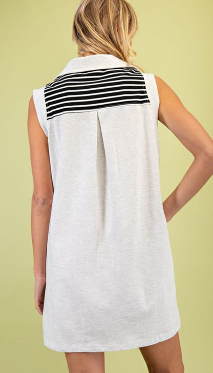 Vestido striped detail