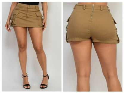 Camel skort