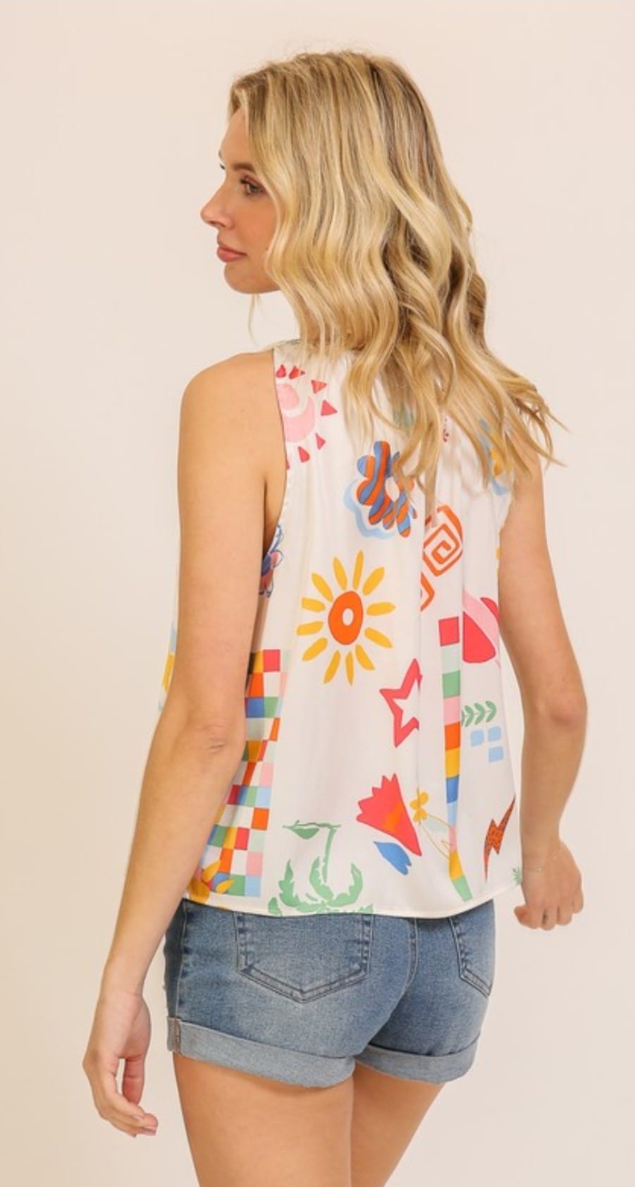 Flower and colors top