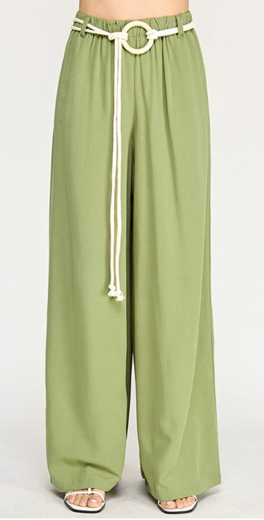 Pantalón Verde Oliva Boho