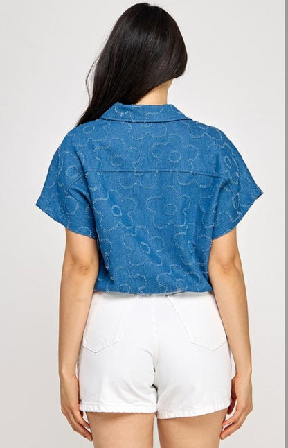 Camisa denim con corazon