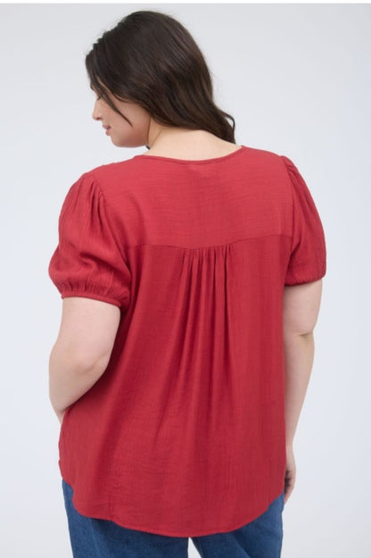 Blusa con lazo en el pecho