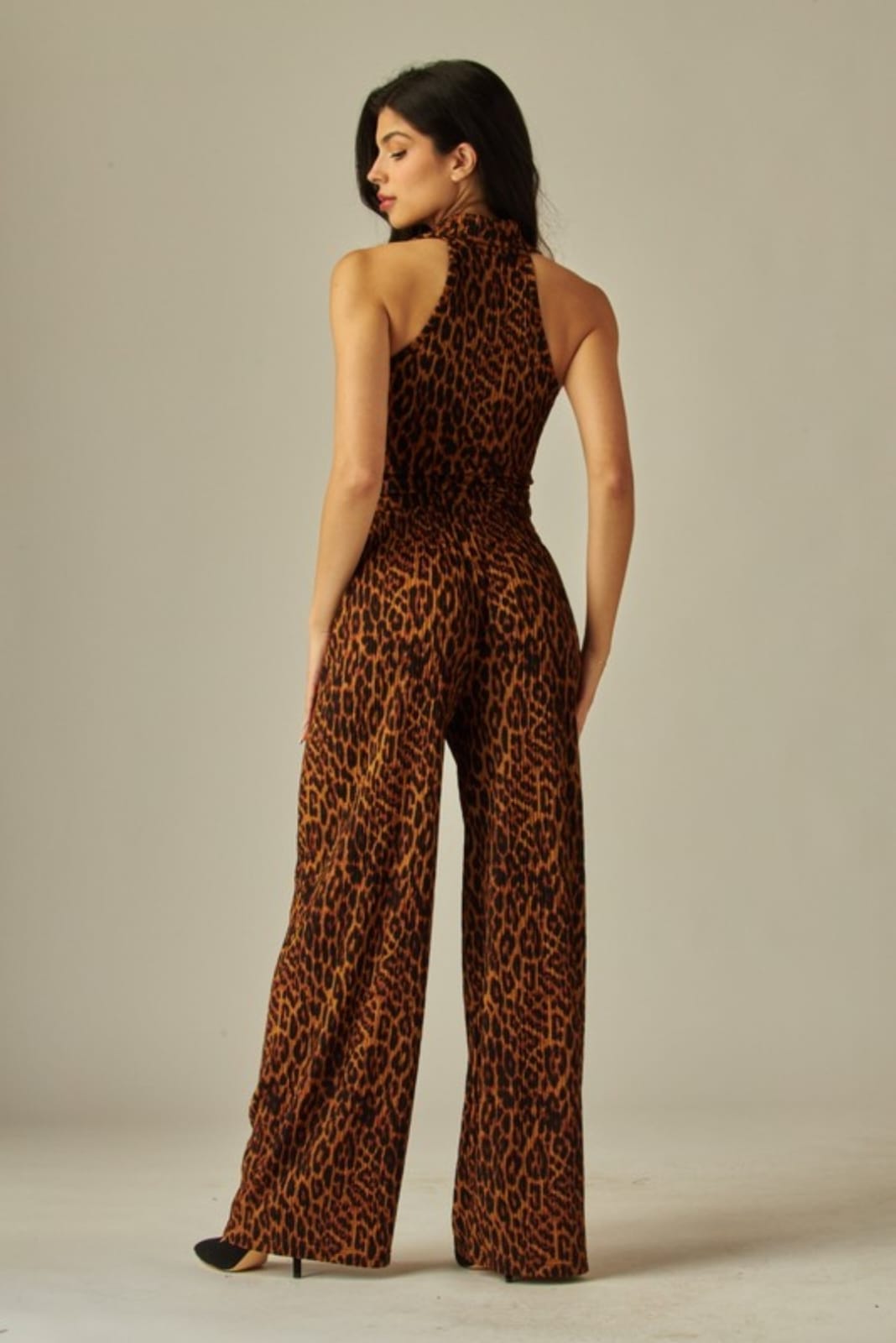 Animal print romper