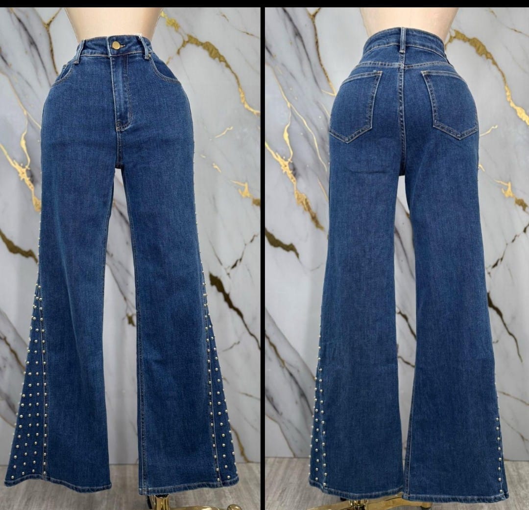 dots high waist perfect denim