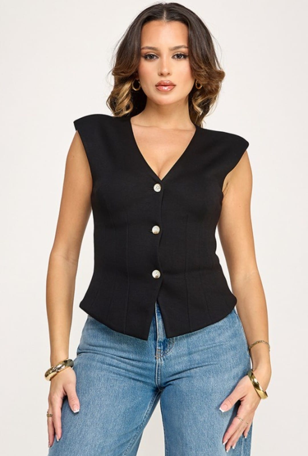 Vest halter cruzado al frente