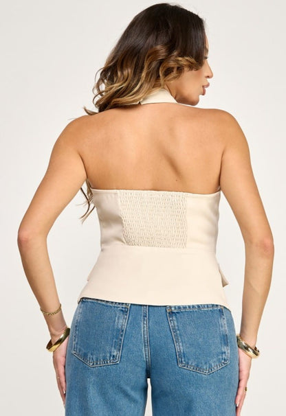 Vest cruzado en cuello