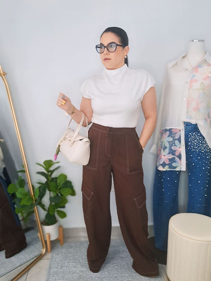 Chocolate high waits pant
