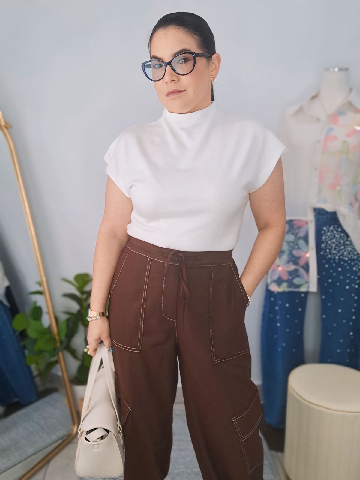 Chocolate high waits pant