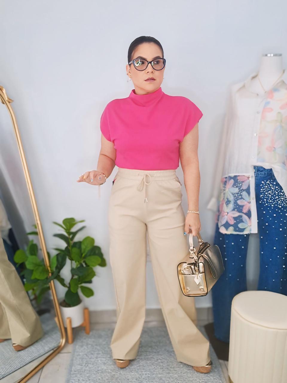 Beige High waist pant