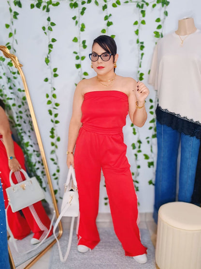 Sport red jumpsuit