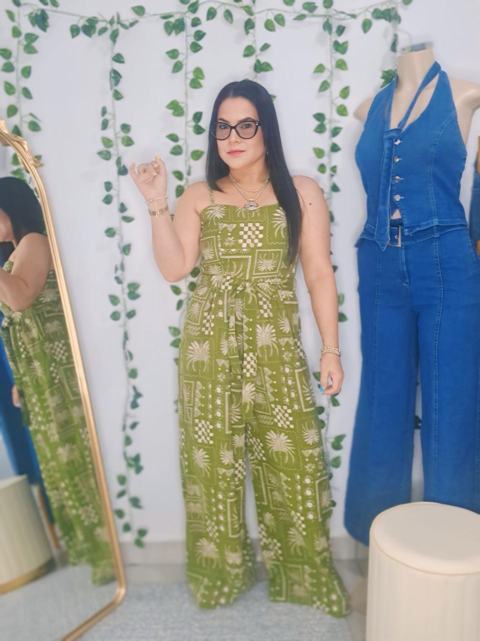 Jumpsuit Boho Verde