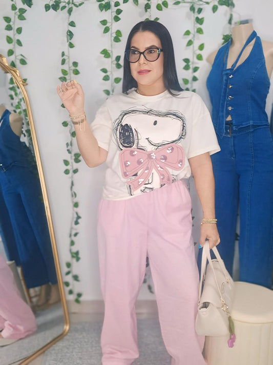 Top blanca Snoppy