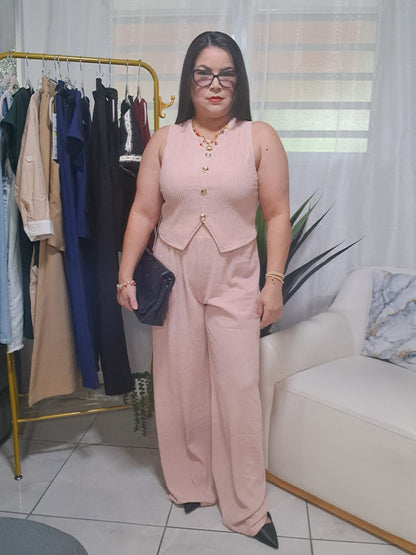 Rosé Button-Down Set