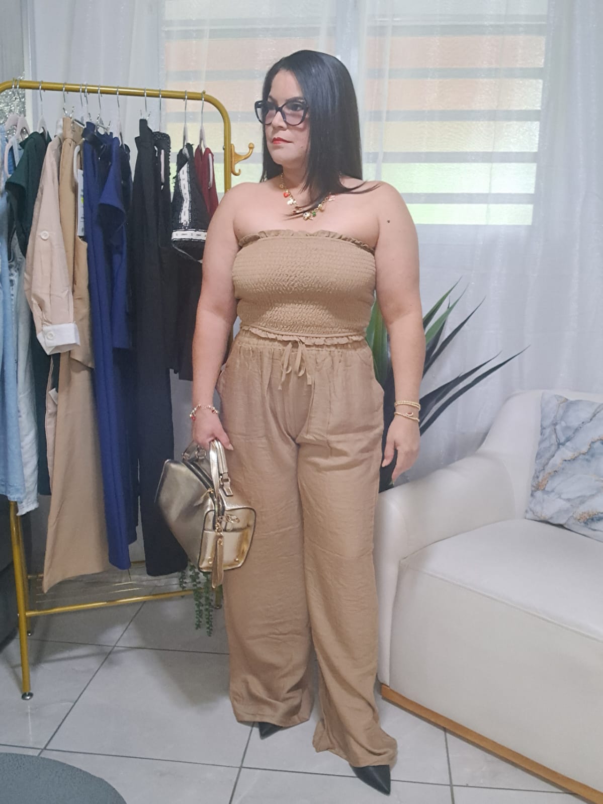 2 pieces strapless set