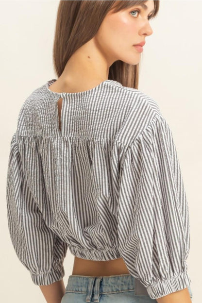 Essence Striped Crop Top