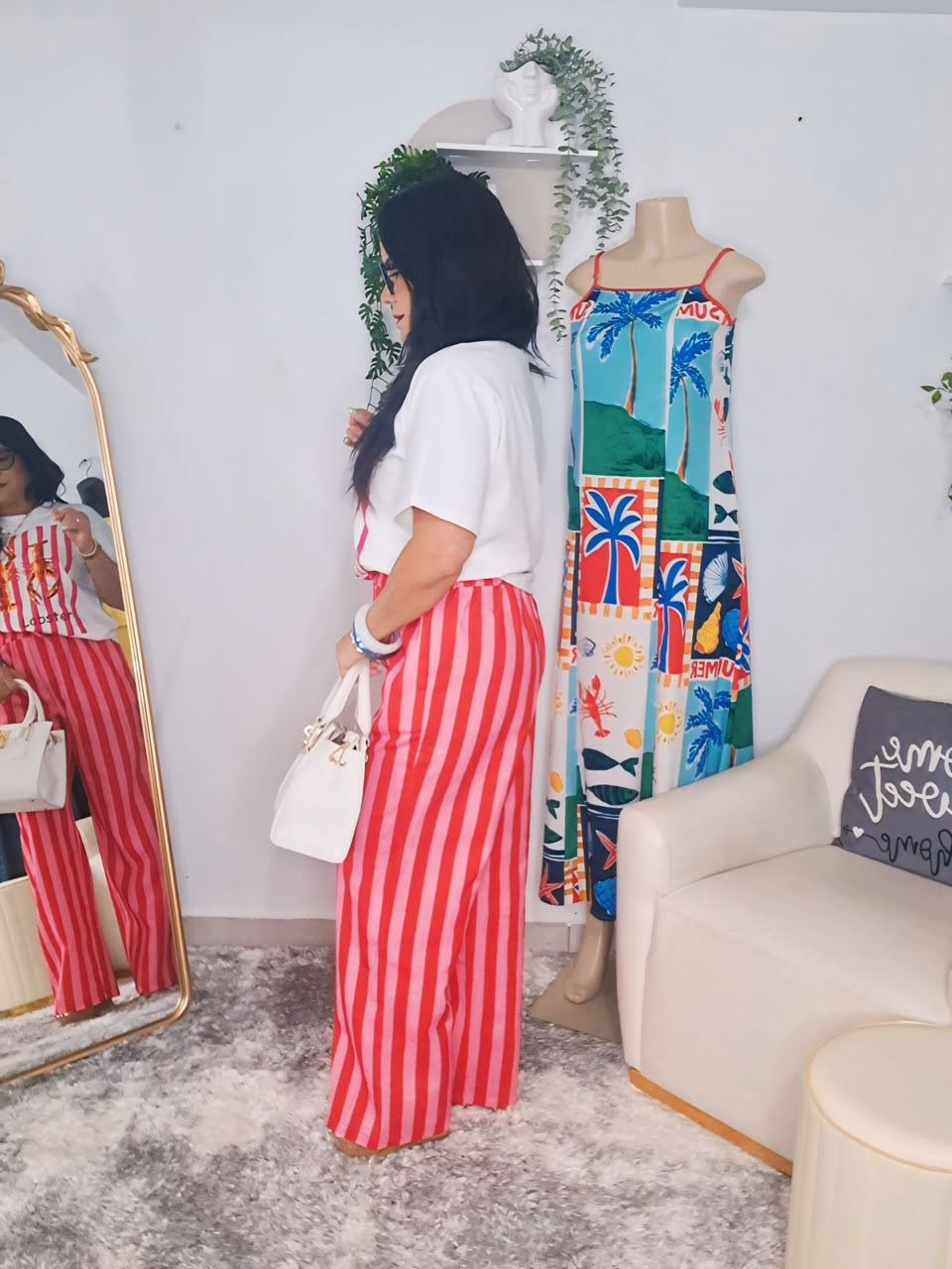 Pink Stripe Pants