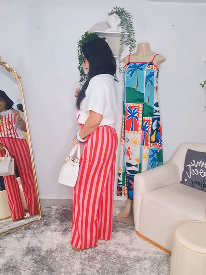 Pink Stripe Pants