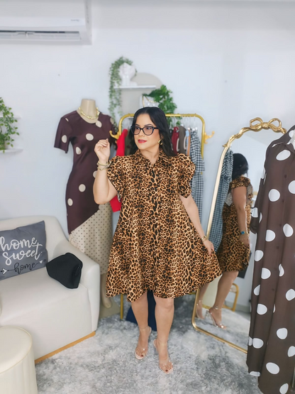 Vestido Camisero Leopard Chic