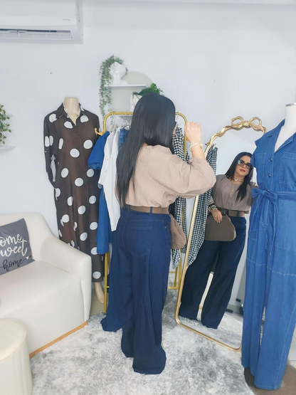 Denim Wide Leg Navy
